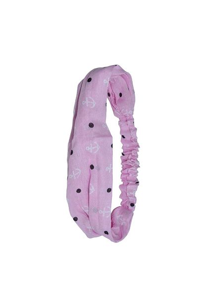 YELPAZE DÜNYASI Pink Anchor and Polka Dot Patterned Hair Band