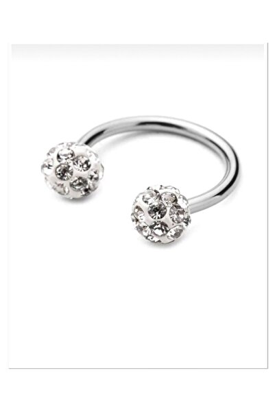 NEW HİLL Cerrahi Çelik Zirkon Taşlı, Kulak, Dudak Burun Septum Tragus Kıkırda...