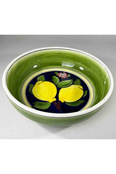 Çini Evi Iznik Tile - Lemon Motif Salad Bowl