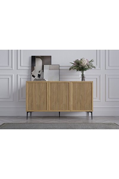 DUHO Konsol, Üç Kapaklı, Meşe