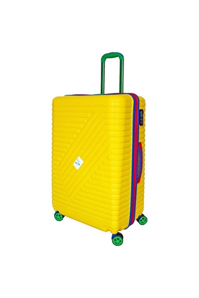 Vayomy Colors Pp Line Büyük Boy Sarı Valiz Kırılmaz 2 Yıl Garantili