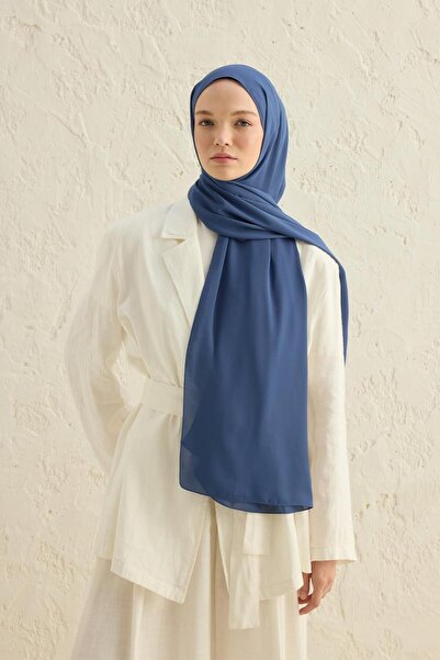 Qef Indigo Crepe Daily Shawl