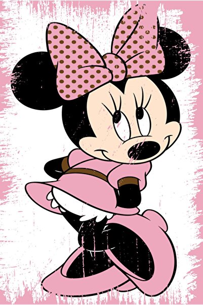 hediyeniburadabul Ξύλινη αφίσα με σχέδιο Μίκυ Μάους