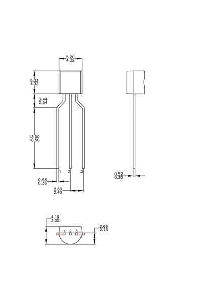 Arduino BC557 Transistör Bjt Pnp TO-92 100mA, 45V