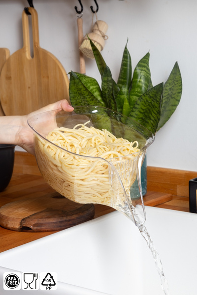 Nandy Home Практичен кухненски цедник - за измиване на плодове, зеленчуци и ориз