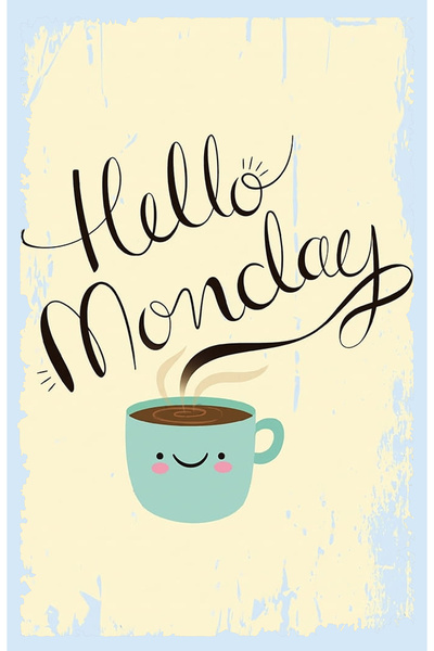 hediyeniburadabul Poster din lemn cu design ceai și cafea