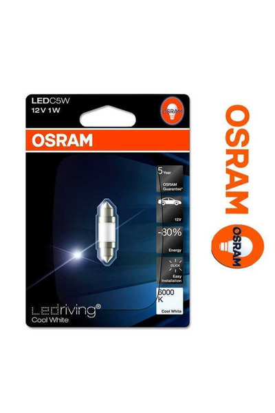 Osram 9498CW-01B 12V 1W SOFİT AMPULU 6000K BEYAZ IŞIK 36MM