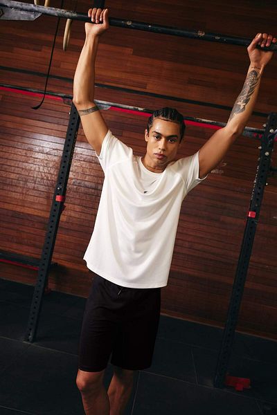 DeFacto Αθλητικό μπλουζάκι Fit Slim Fit Crew με στάμπα με λαιμόκοψη