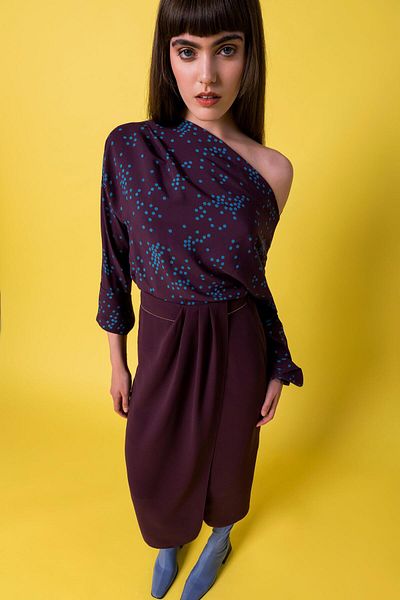 KAMEYA KRUVAZE CUT MIDI SKIRT 24W30305