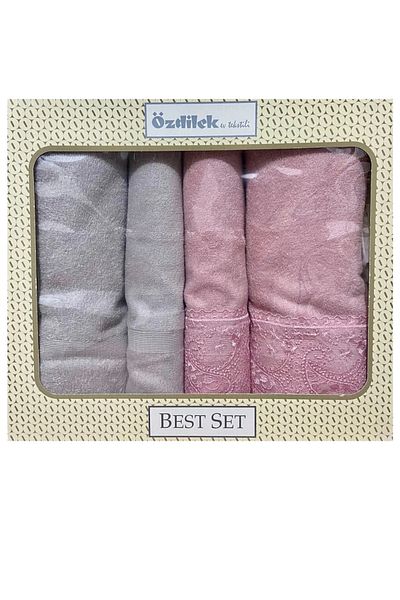 Özdilek Fıdelya Laced 4 Piece Best Set - Σετ μπάνιου