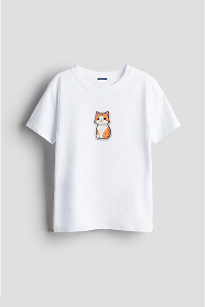 Darkia تي شيرت للأطفال للجنسين - تصميم ملصق مطبوع عليه الحلوى والقطط