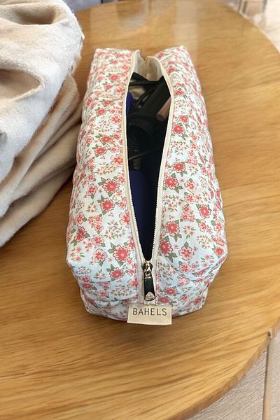 BAHELS Чанта Viral Pattern XL Size, пътна чанта за всички видове стилизиране на коса