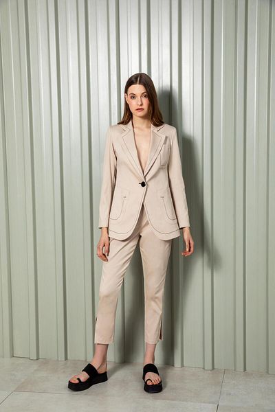 KAMEYA 24S50412 Model Blazer Jacket - Arc plisat
