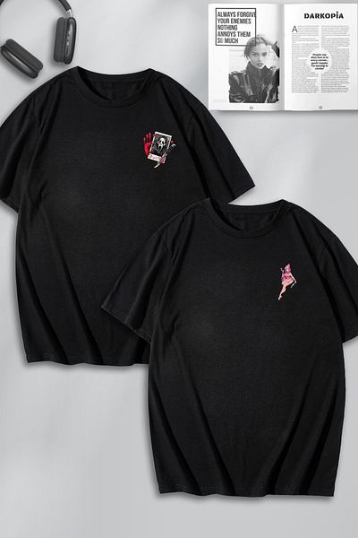 Pisa Art Unisex Γυναικεία/Ανδρικά - Σετ μπλουζάκια με σχέδιο Lover Couple Combination Oversize 2 τεμαχίων
