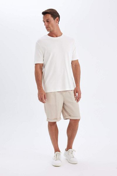 DeFacto Pique Elastic Waist Bermuda Shorts A7341ax23hs