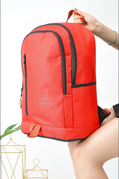 AGOÇANTA Red Unisex Backpack And School Bag