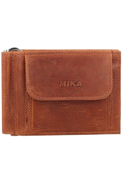Mika Lederwaren Wallet RFID leather 11 cm with money clip