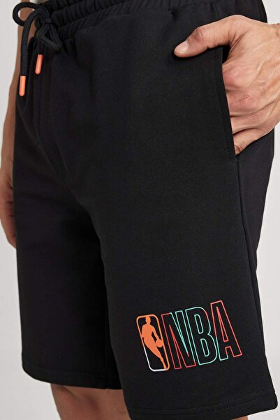 DeFacto Fit Nba Wordmark Oversize Fit Kısa Paça Pamuklu Şort A3909ax23sm