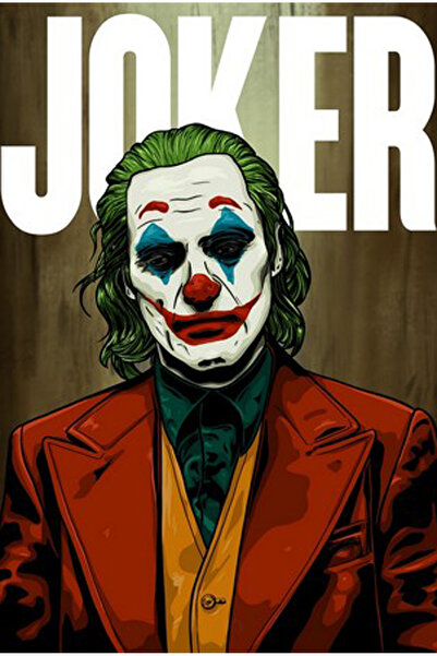 hediyeniburadabul Poster din lemn cu design Joker