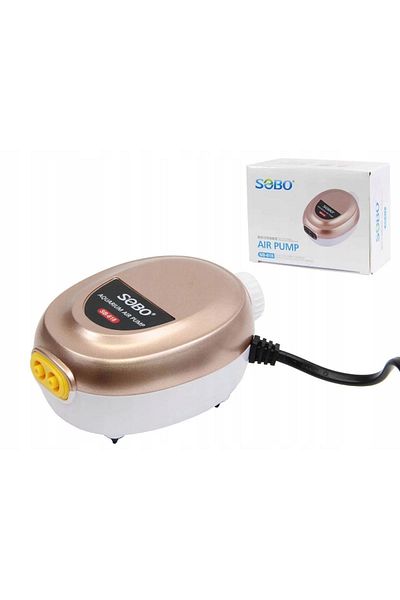 Sobo 3W 2x3.4lt/min Soundless Adjustable Dual Output Aquarium Air Motor - SB-618