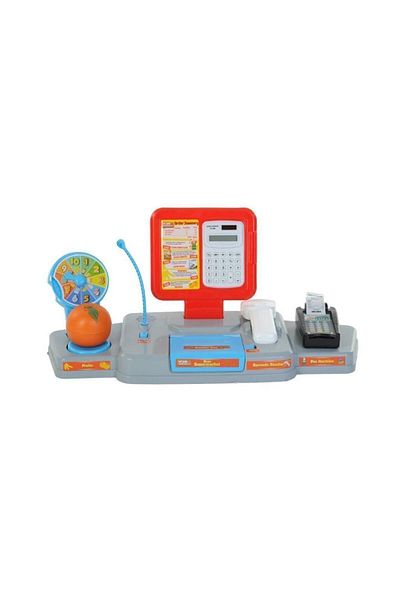 Uçar Oyuncak Supermarket with Barcode Reader and Weighing Scale POS Machine and Cash Register for Fruit Cutting