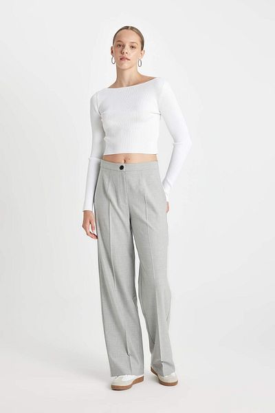 DeFacto High Waist Standard Length Wide Leg Trousers - C6402ax24sp