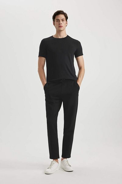 DeFacto Premium Slim Fit Slim Fit Crew λαιμόκοψη κοντό μανίκι Modal Z8085az23au