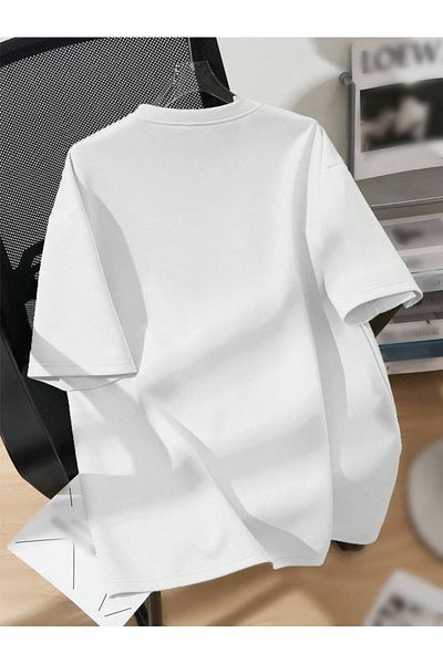 Revasser BROOKLYN Barevné unisex bavlněné tričko oversize - výstřih s výstřihem