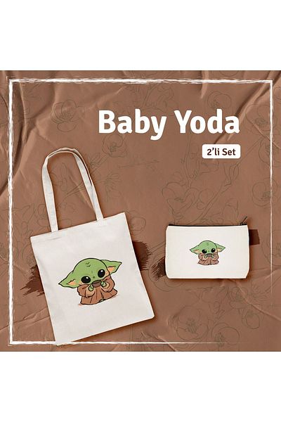 daystore Baby Yoda Σετ 2 - Τσάντα και Στυλοθήκη