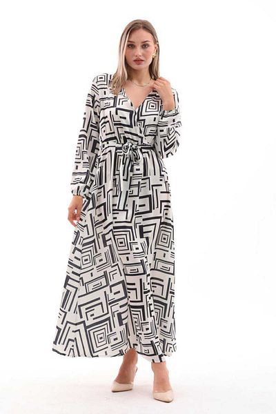CİXAPLE Satin Printed Dress Design