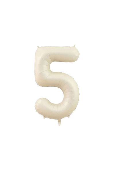 Konsept Sepeti 5 Year Old Birthday Set - Foil Balloon with Number, Heart and King Crown