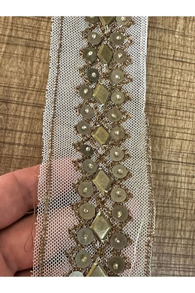 Gönülden Tasarım ETNİK OTANTİK PUL PAYETLİ ŞERİT DİKİŞ AKSESUARI EN 4 CM (1 M...