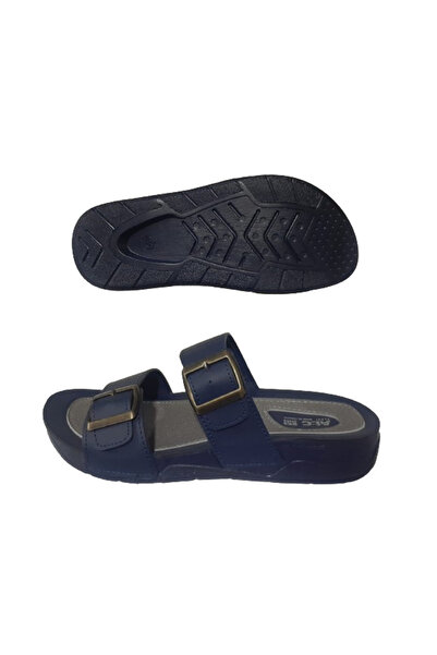 ALC Eren Erkek - Сині ортопедичні капці, подвійна застібка, повсякденні, стильні alc210-77