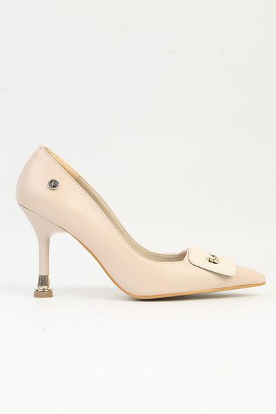 Pierre Cardin ® |   Pc-54029 Cream - Women's Heeled Shoes