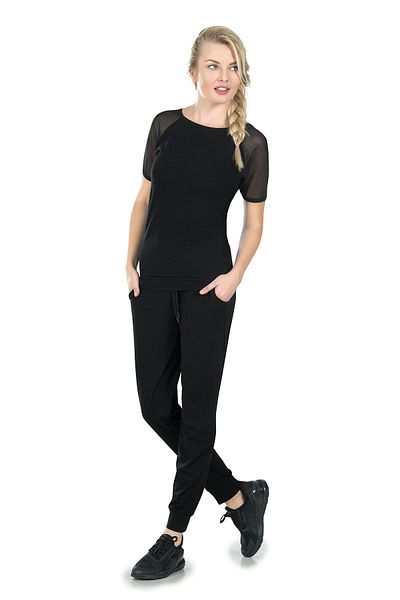 Jiber Set pijamale de vară cu mânecă scurtă din tul pentru femei Jbr-3740