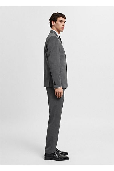 MANGO Gray Men's Trousers 67110022