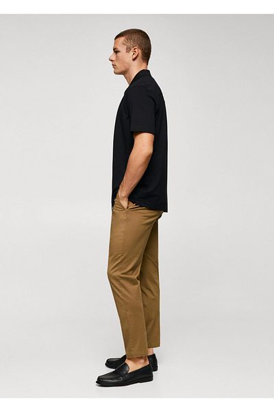 MANGO Woman Men's Brown Trousers -57140567
