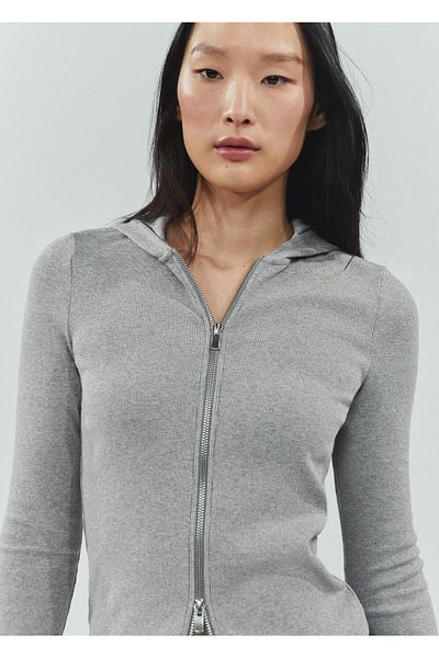 MANGO 67073700 Model Gray Women's Cardigan