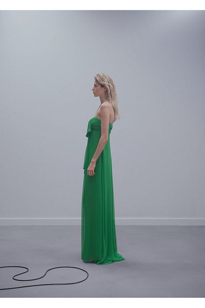 MANGO Woman Πράσινο Γυναικείο Φόρεμα - Μοντέλο57073275