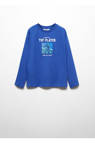 MANGO Kids Tricou Albastru Pentru Copii
