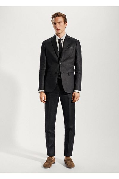 MANGO Men's Black Trousers -57130027