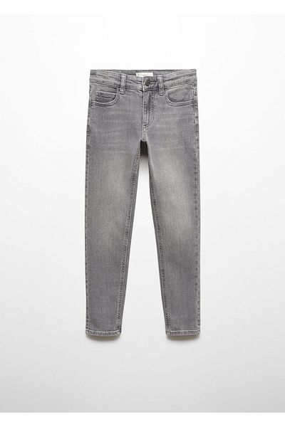 MANGO Woman Boy's Grey Denim Jeans -67161505