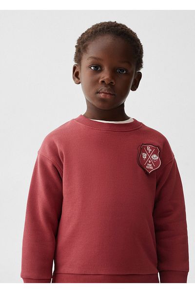 MANGO Baby Boy Sweatshirt - Cherry Color, Model57026720