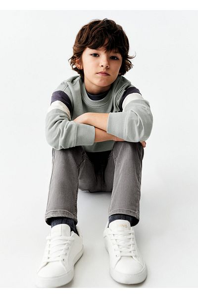 MANGO Woman Boy's Grey Denim Jeans -67180673