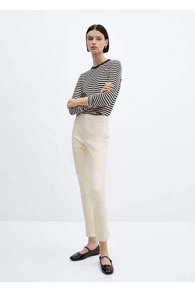MANGO Woman Pantaloni de damă naturali -67110273