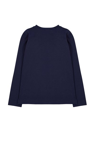 TRENDYOLKIDS Námořnická modrá Plain Basic Crew Neck Bavlněné pletené tričko TKDAW25TS00000