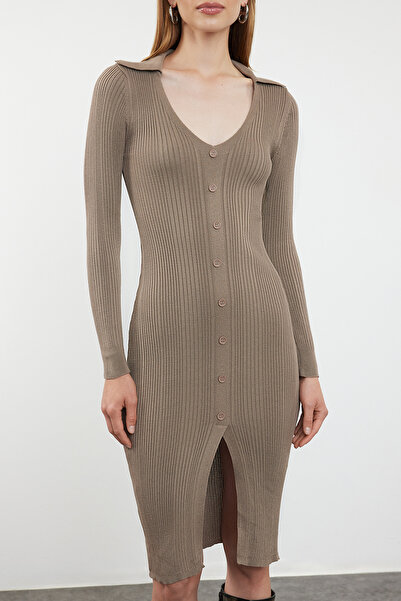 Trendyol Collection Poloneck Mink Midi úplet - TWOAW24EL00044