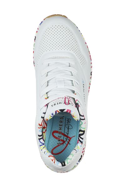 SKECHERS UNO - LOVING LOVE Λευκά γυναικεία αθλητικά παπούτσια - 155506 WHT