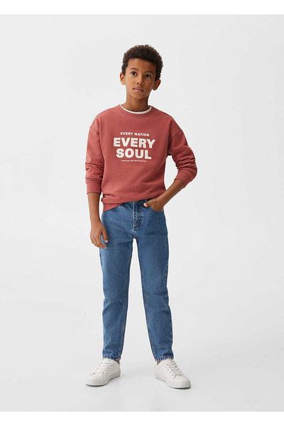 MANGO Kids Sweatshirt aus Baumwolle mit Aufschrift