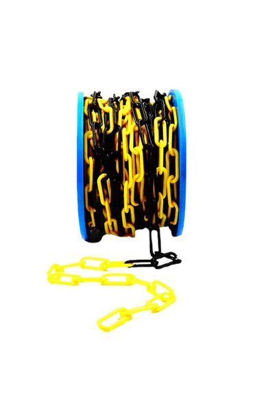 Force Chain 6 Mm 25 Mtr. Makaralı Sarı Siyah Plastik Zincir